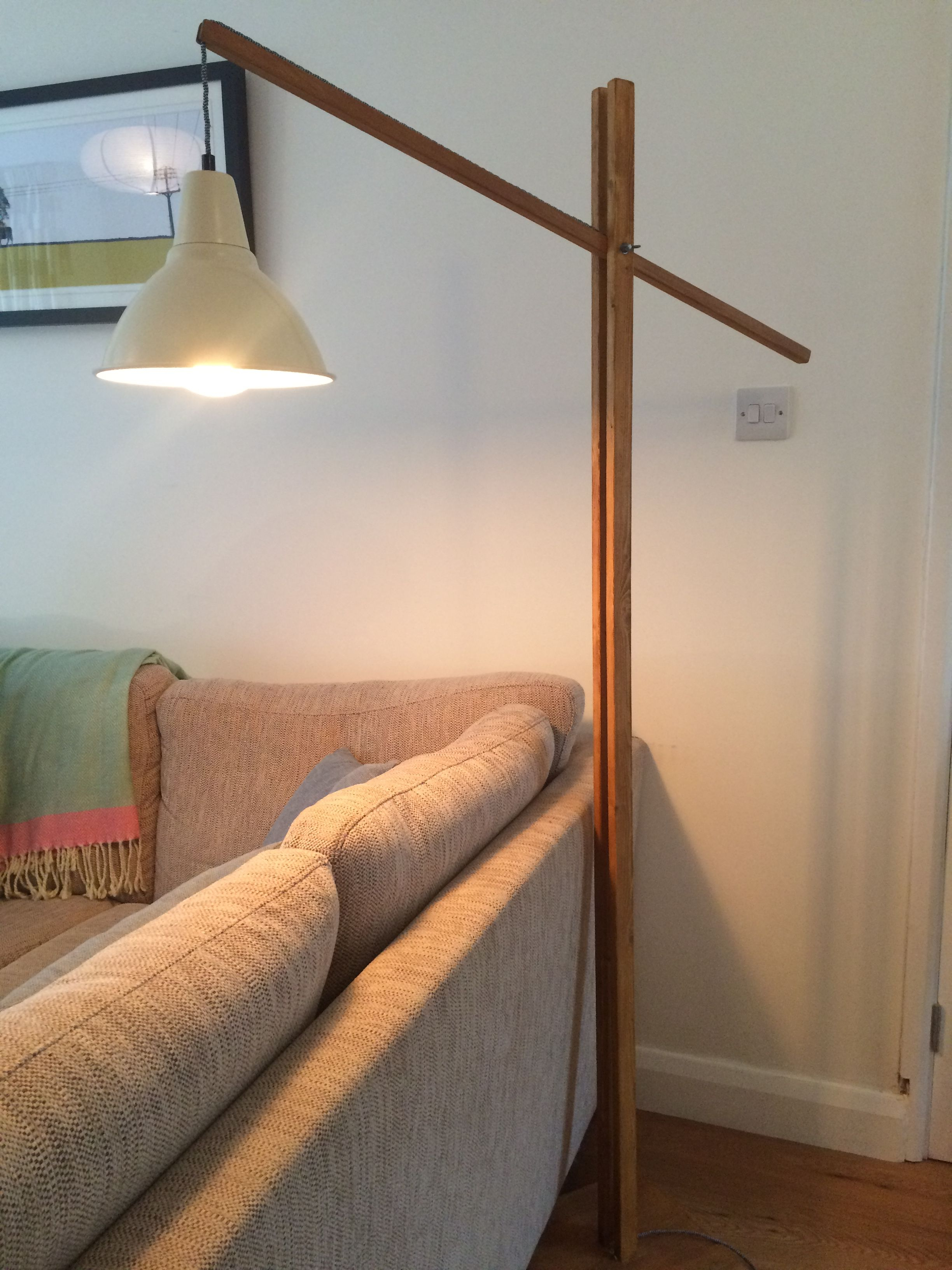 Home Made Floor Lamp With Exposed Braided Cable And with regard to size 2448 X 3264
