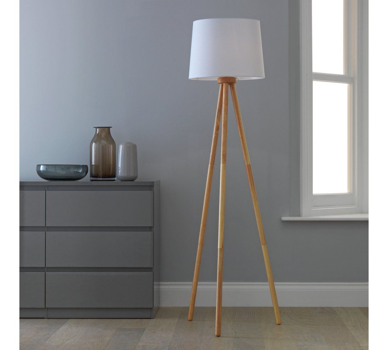 Home Retreat Tripod Floor Lamp White White Floor Lamp inside measurements 1240 X 1116