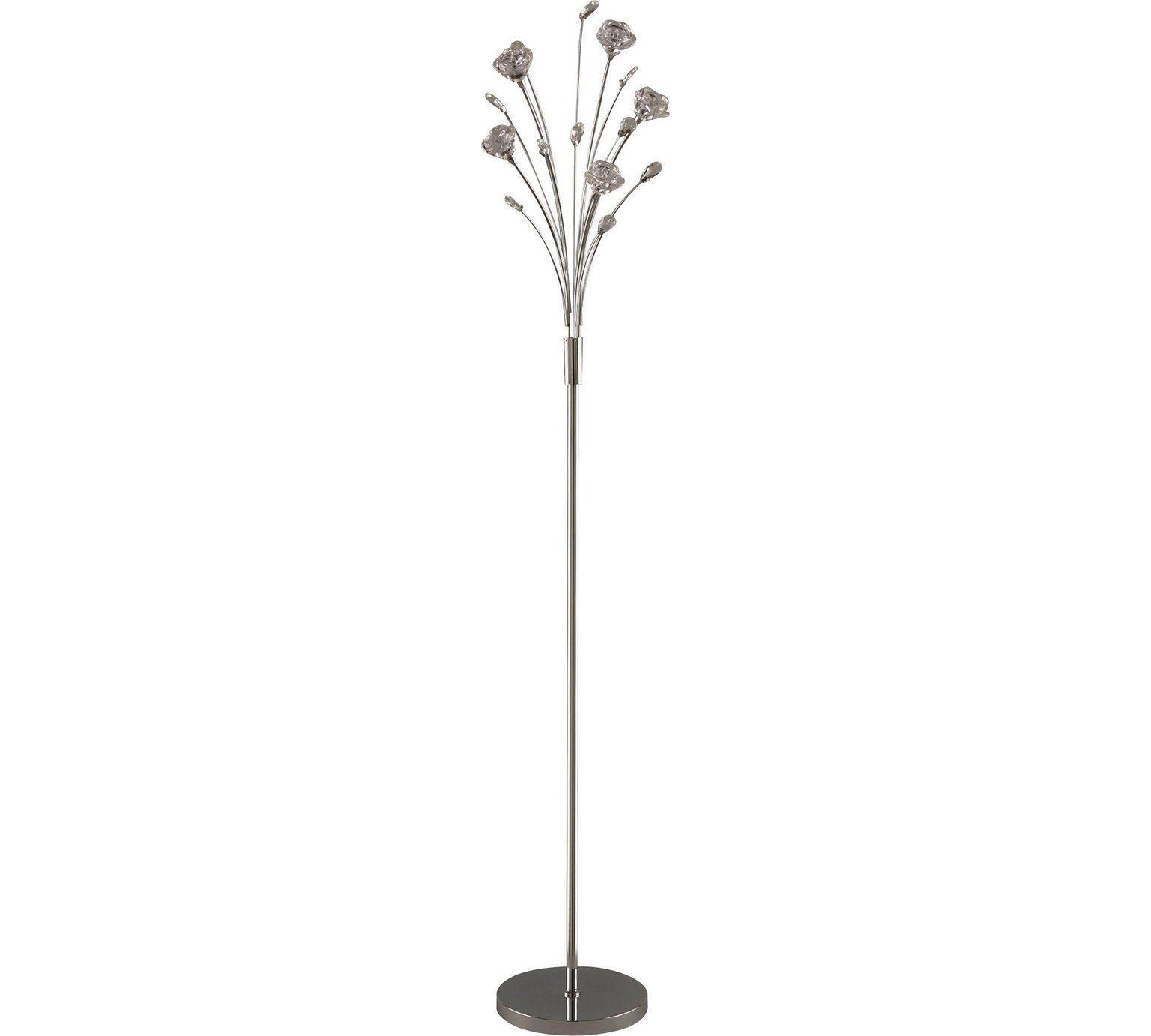 Home Rosa 5 Light Flower Floor Lamp Chrome Floor Lamp for proportions 1536 X 1382