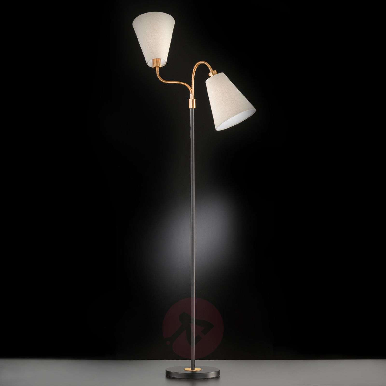 Hopper Two Bulb Floor Lamp Blackbronze for proportions 1600 X 1600