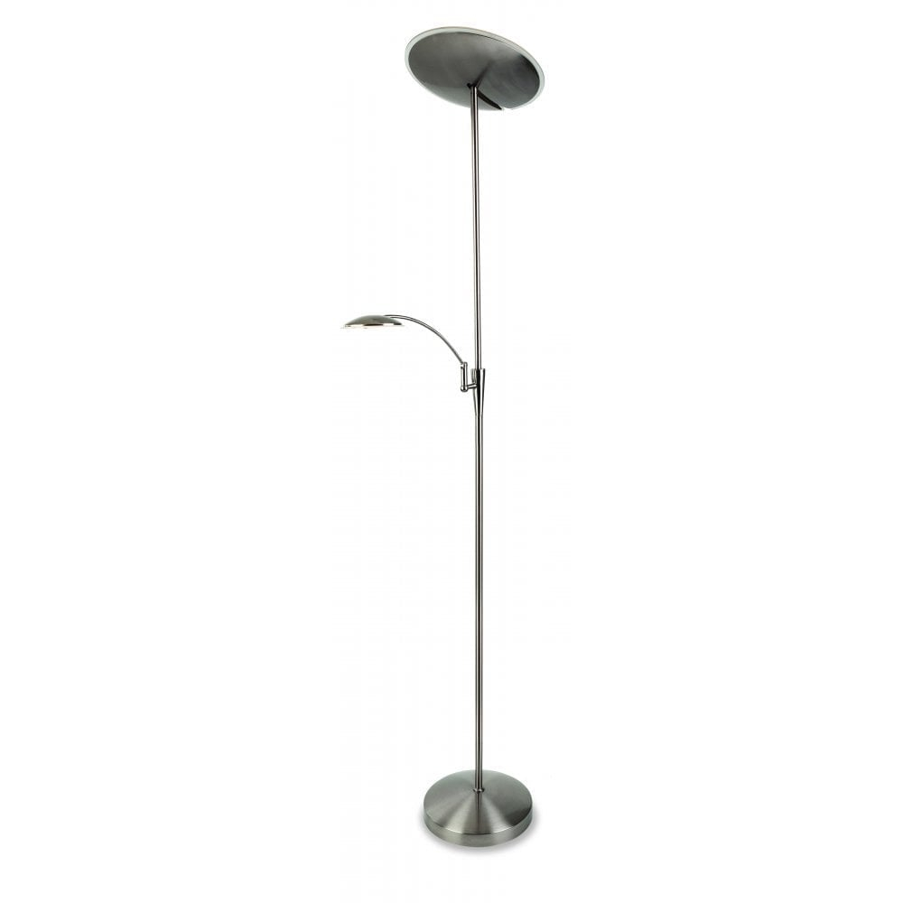 Horizon Modern Led Mother And Child Floor Lamp In Brushed Steel Finish 7659bs with measurements 1000 X 1000