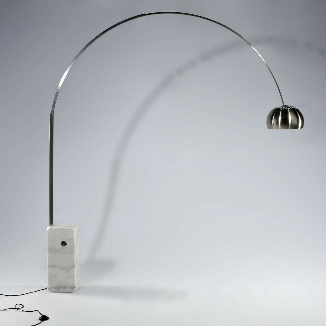 Hot Item Carrara White Marble Stainless Steel Arc Retro Floor Lamp for size 1080 X 1080