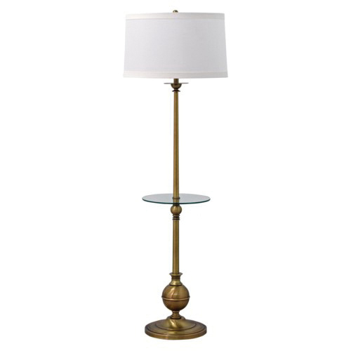 House Of Troy E902 Ab Portable Floor Lamp With Table 150 Watt 120 Volt Antique Brass Essex for dimensions 2000 X 2000