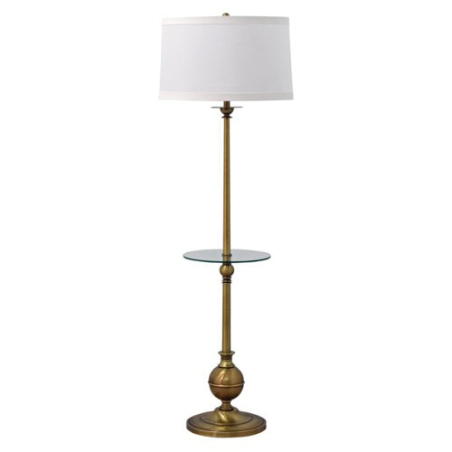 House Of Troy E902 Ab Portable Floor Lamp With Table 150 Watt 120 Volt Antique Brass Essex inside dimensions 2000 X 2000