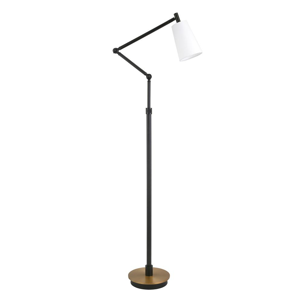 Hudsoncanal Caleb 66 In Brass And Matte Black Floor Lamp throughout measurements 1000 X 1000