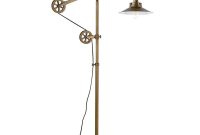 Hudsoncanal Descartes 70 In Brass Wide Brim Floor Lamp With Pulley System with proportions 1000 X 1000