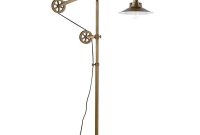 Hudsoncanal Descartes 70 In Brass Wide Brim Floor Lamp With Pulley System within sizing 1000 X 1000
