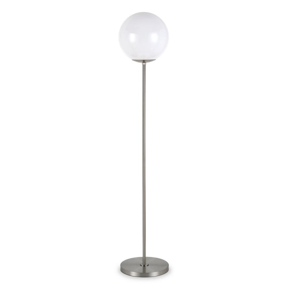 Hudsoncanal Theia 6263 In Brushed Nickel Globe And Stem Floor Lamp regarding proportions 1000 X 1000