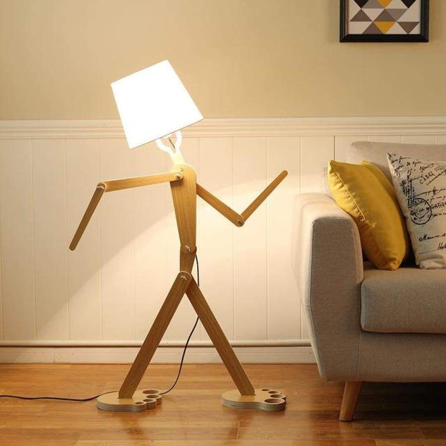 Humanoid Lamp Wood Floor Lamp Wooden Floor Lamps Room Lamp inside size 900 X 900