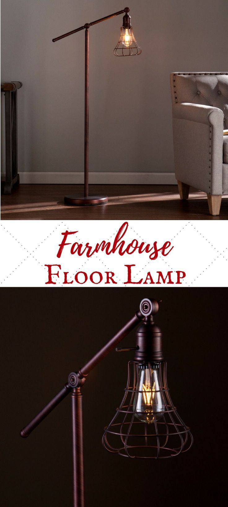 I Love The Industrial Look Of This Farmhouse Floor Lamp with regard to sizing 736 X 1635
