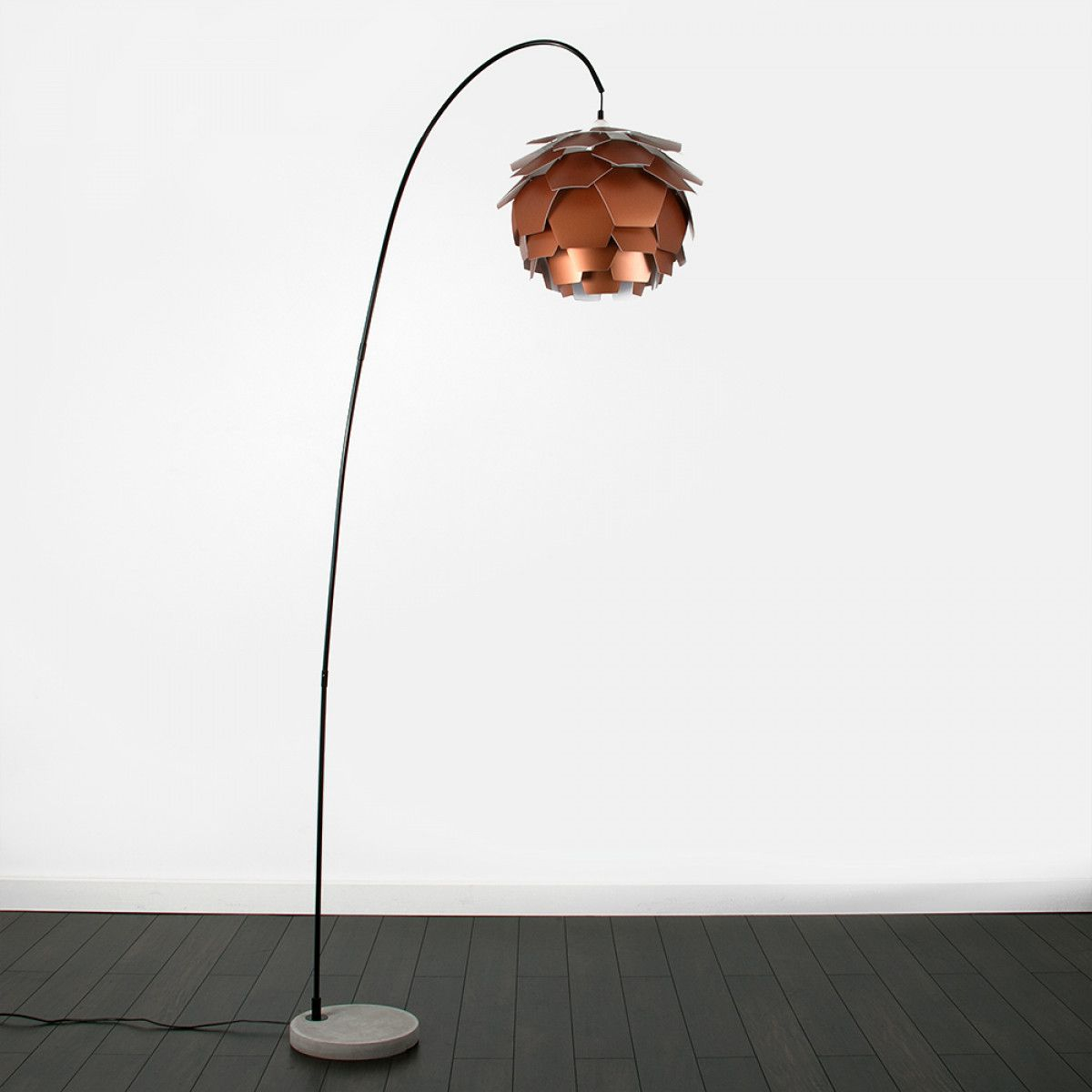 Iconic Lightingu Bose Curva Black Floor Lamp With Cement for measurements 1200 X 1200