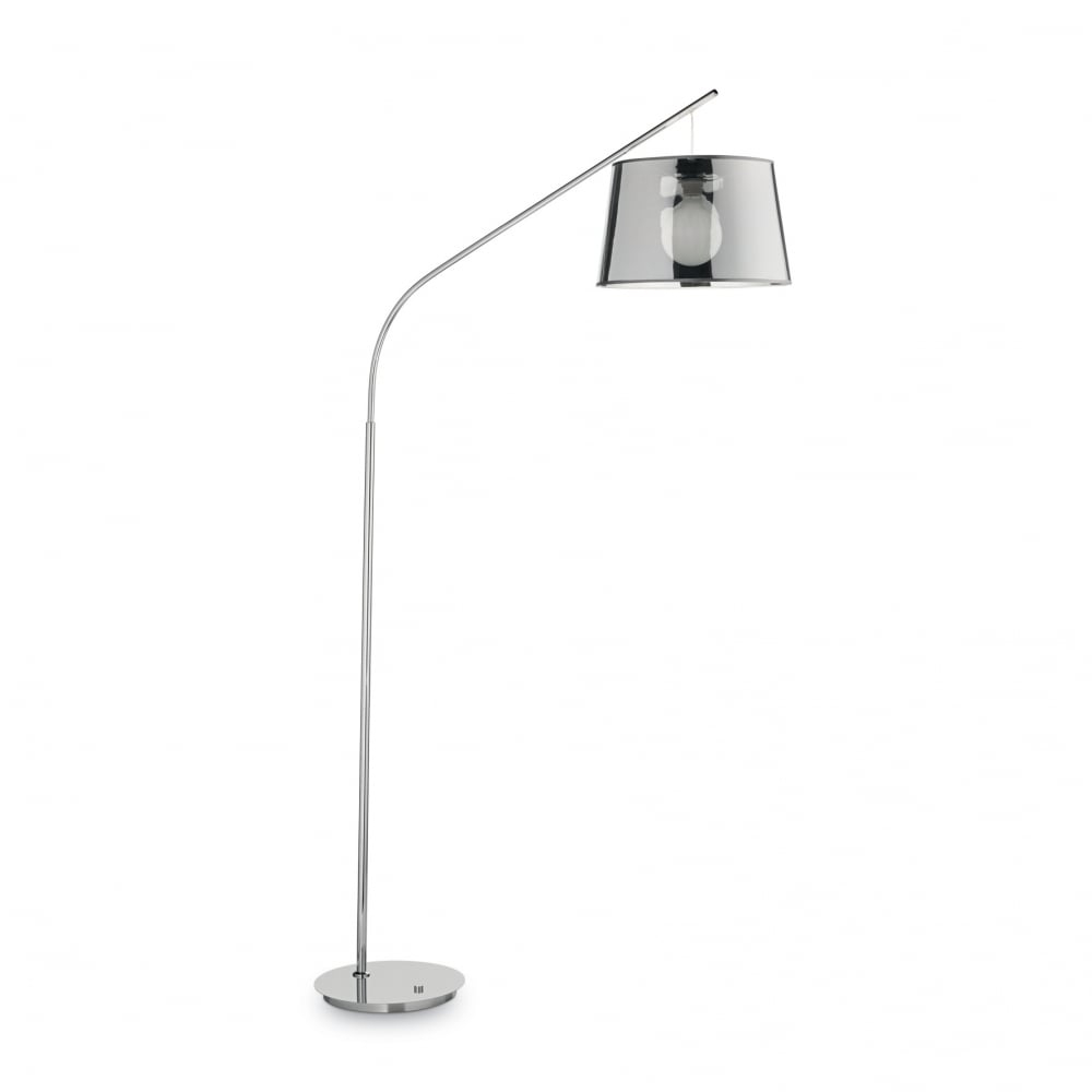 Ideal Lux Daddy Tall Overhanging Chrome Floor Lamp With Shade pertaining to proportions 1000 X 1000