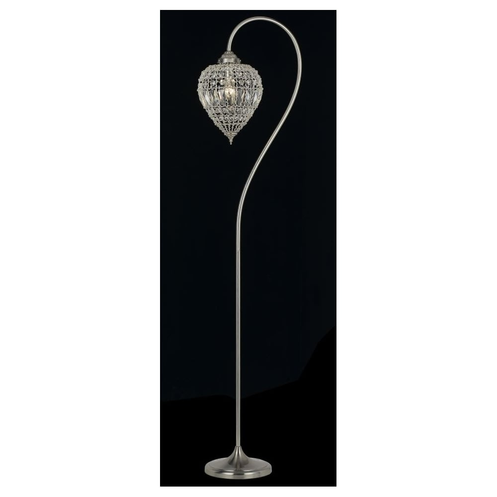 Impex Russell Co01219fl Bombay Floor Lamp Satin Chrome throughout sizing 1000 X 1000