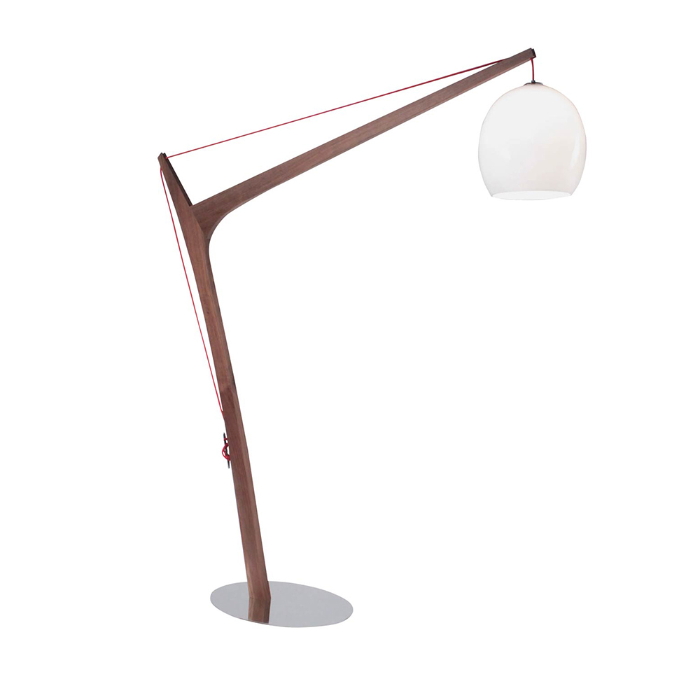 Imposing Wooden Floor Lamp From Roche Bobois Mid Century intended for measurements 970 X 970