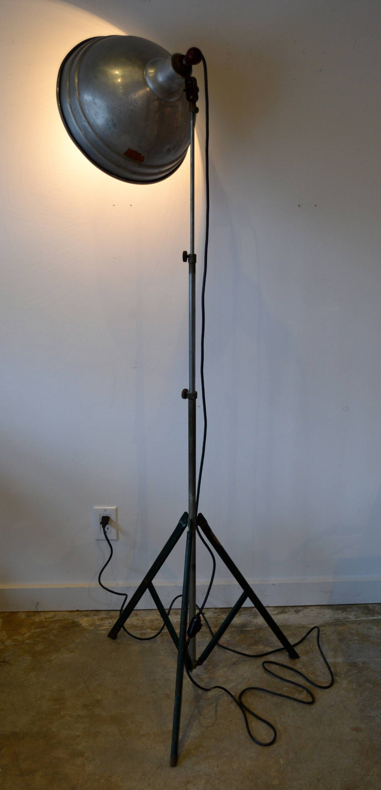 Incredible Vintage Industrial Floor Lamp Acme Lite U A with regard to measurements 1280 X 2655