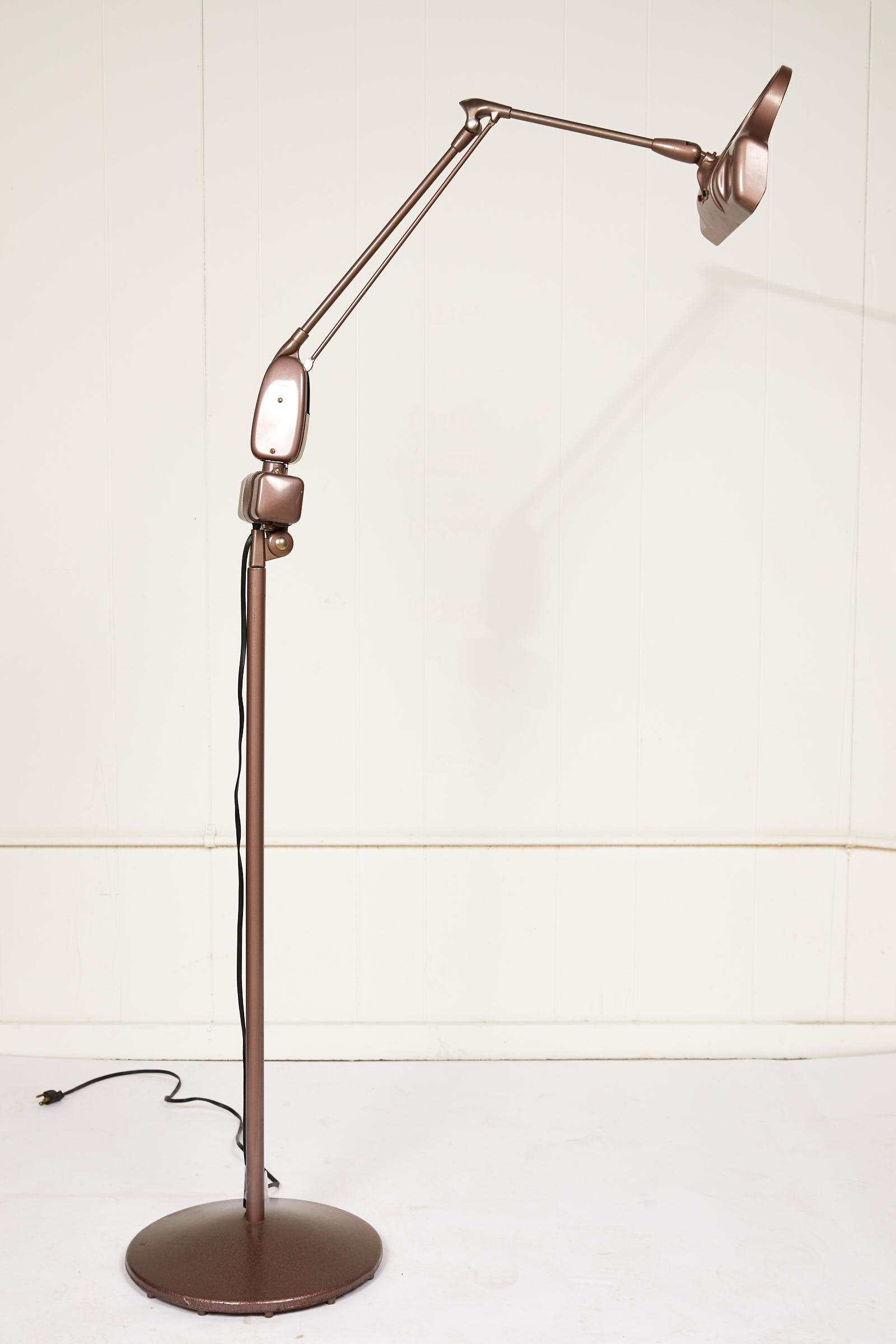 Industrial Articulating Arm Floor Lamp With Magnifier Dazor pertaining to measurements 1600 X 2400