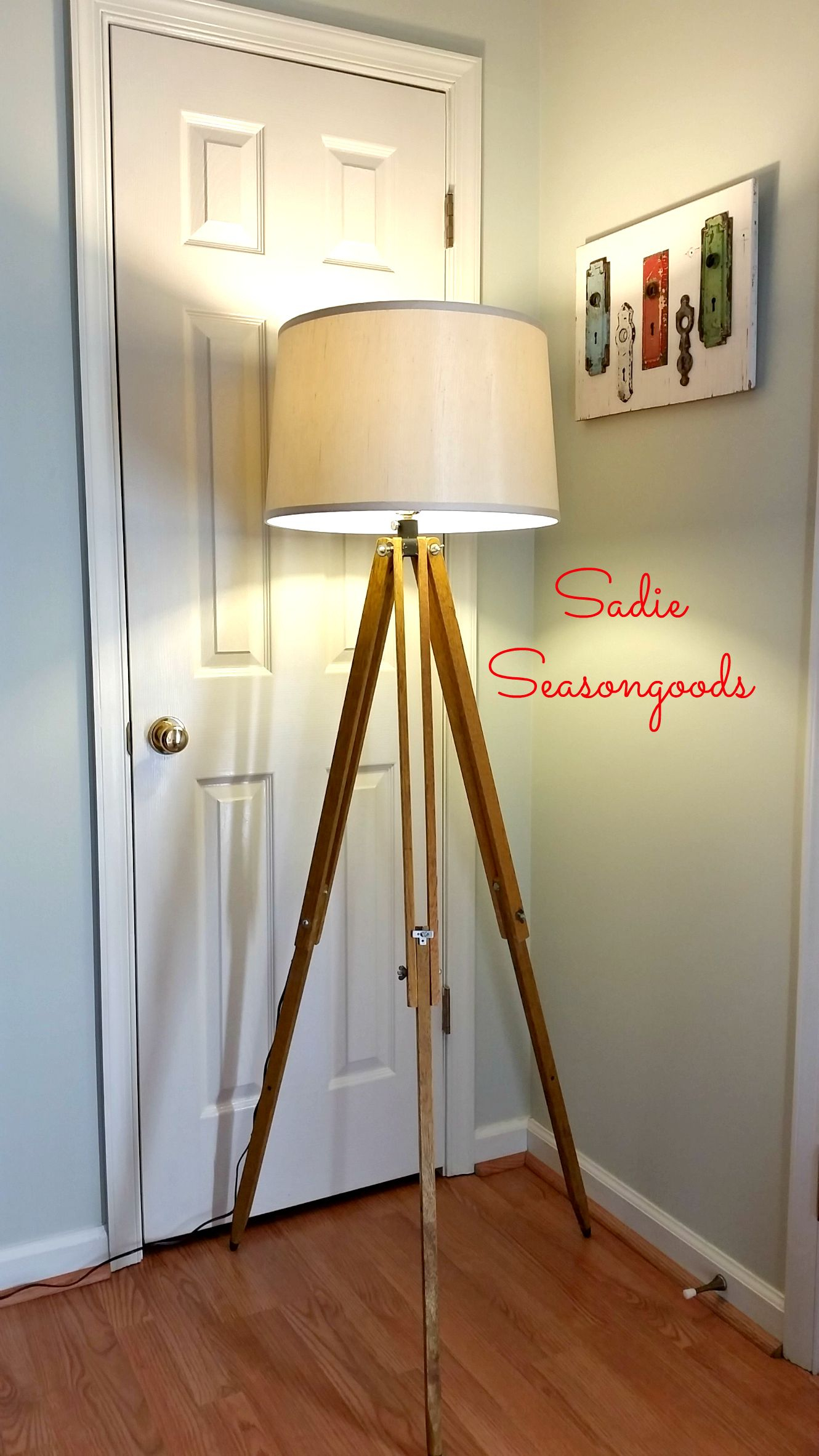 Industrial Floor Lamp Tripod Floor Lamp Upcycling A inside dimensions 1330 X 2365