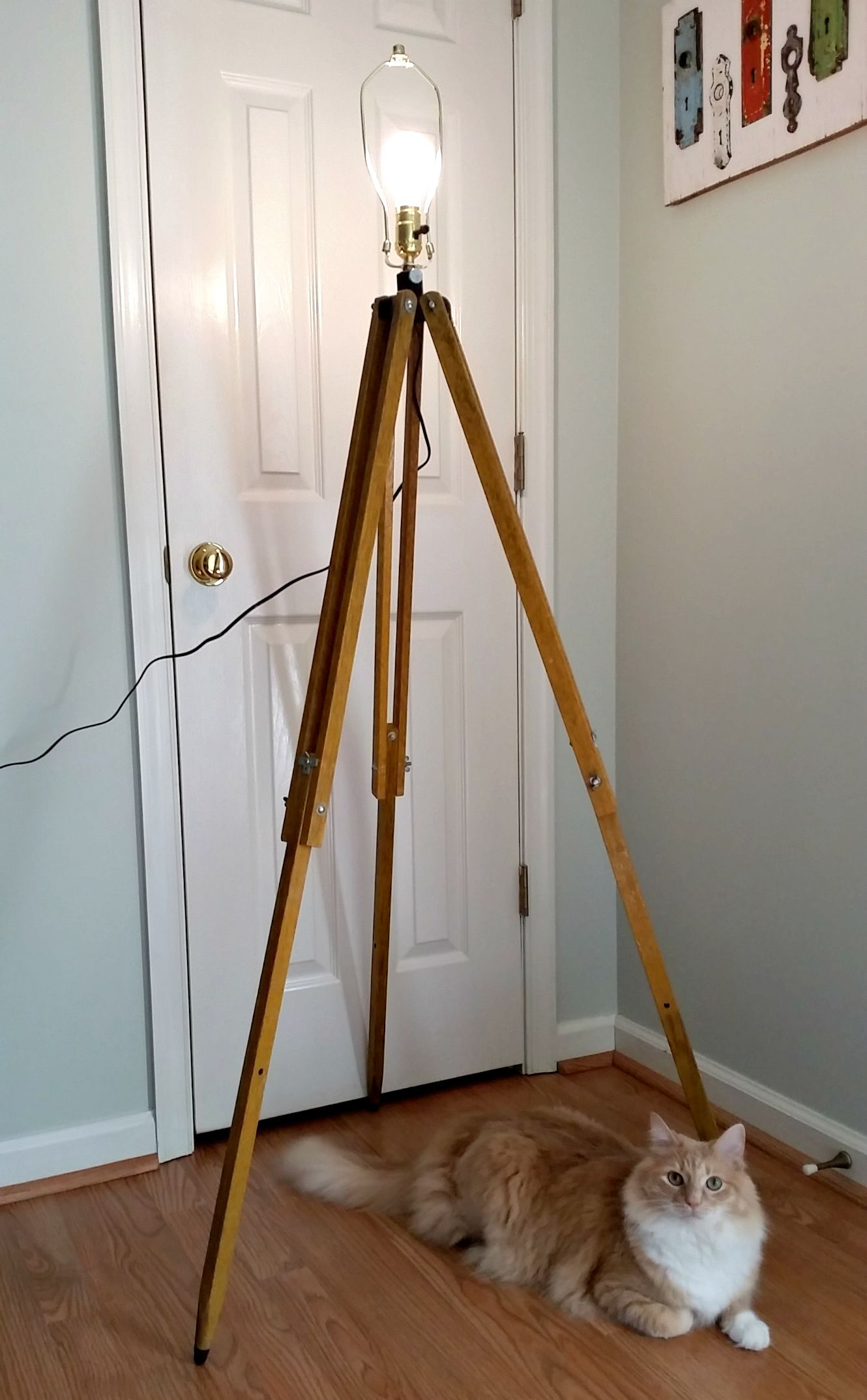 Industrial Floor Lamp Tripod Floor Lamp Upcycling A with sizing 1330 X 2147