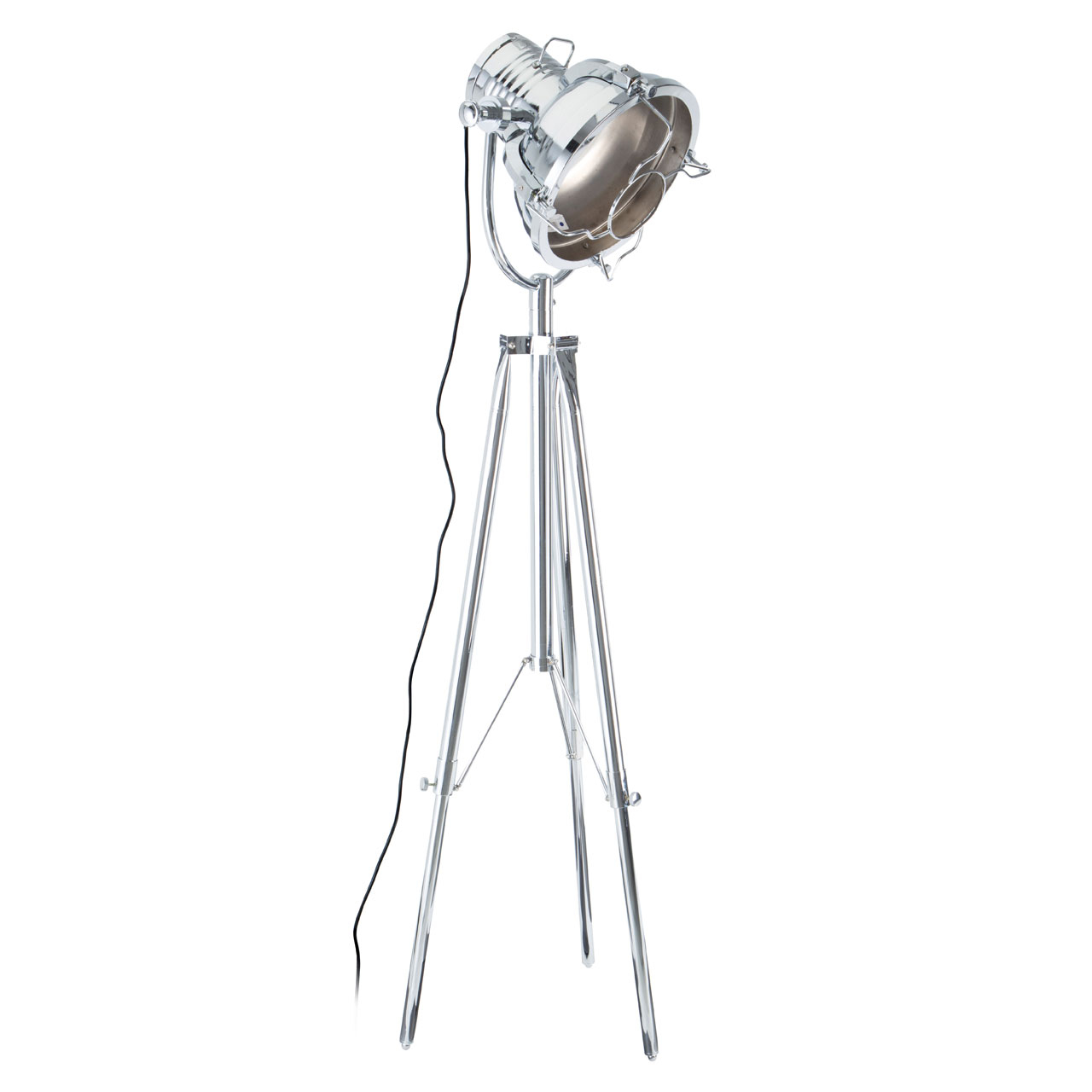 Industrial Revolution Tripod Floor Lamp Metal Chrome with regard to sizing 1280 X 1280