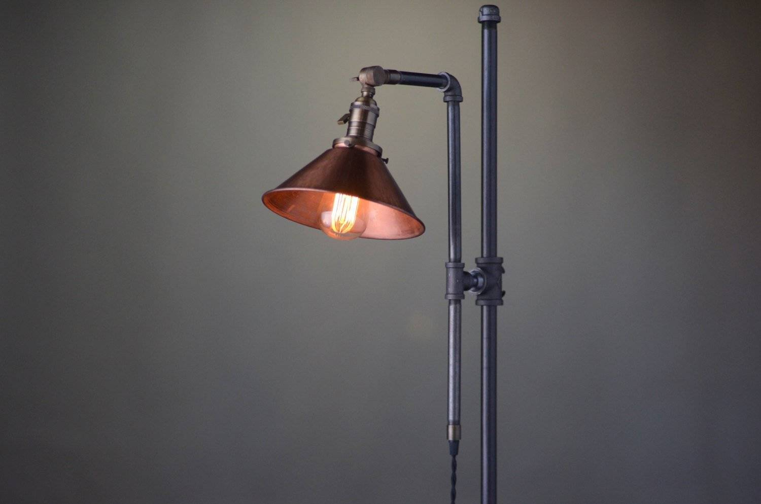 Industrial Style Floor Lamps Bedside Table Vintage Black intended for measurements 1500 X 994