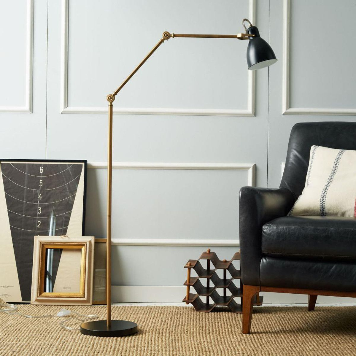 Industrial Task Floor Lamp Black Brass West Elm Au regarding dimensions 1200 X 1200