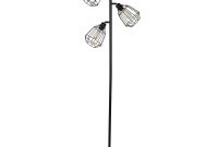 Industrial Three Cage Floor Lamp With Bulbs in dimensions 1500 X 1500