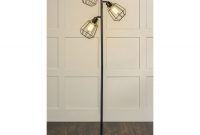 Industrial Three Cage Floor Lamp With Bulbs intended for size 1500 X 1500