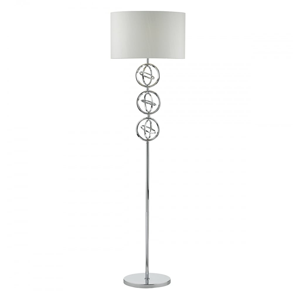 Innsbruck Modern Polished Chrome Floor Lamp With Shade in dimensions 1000 X 1000