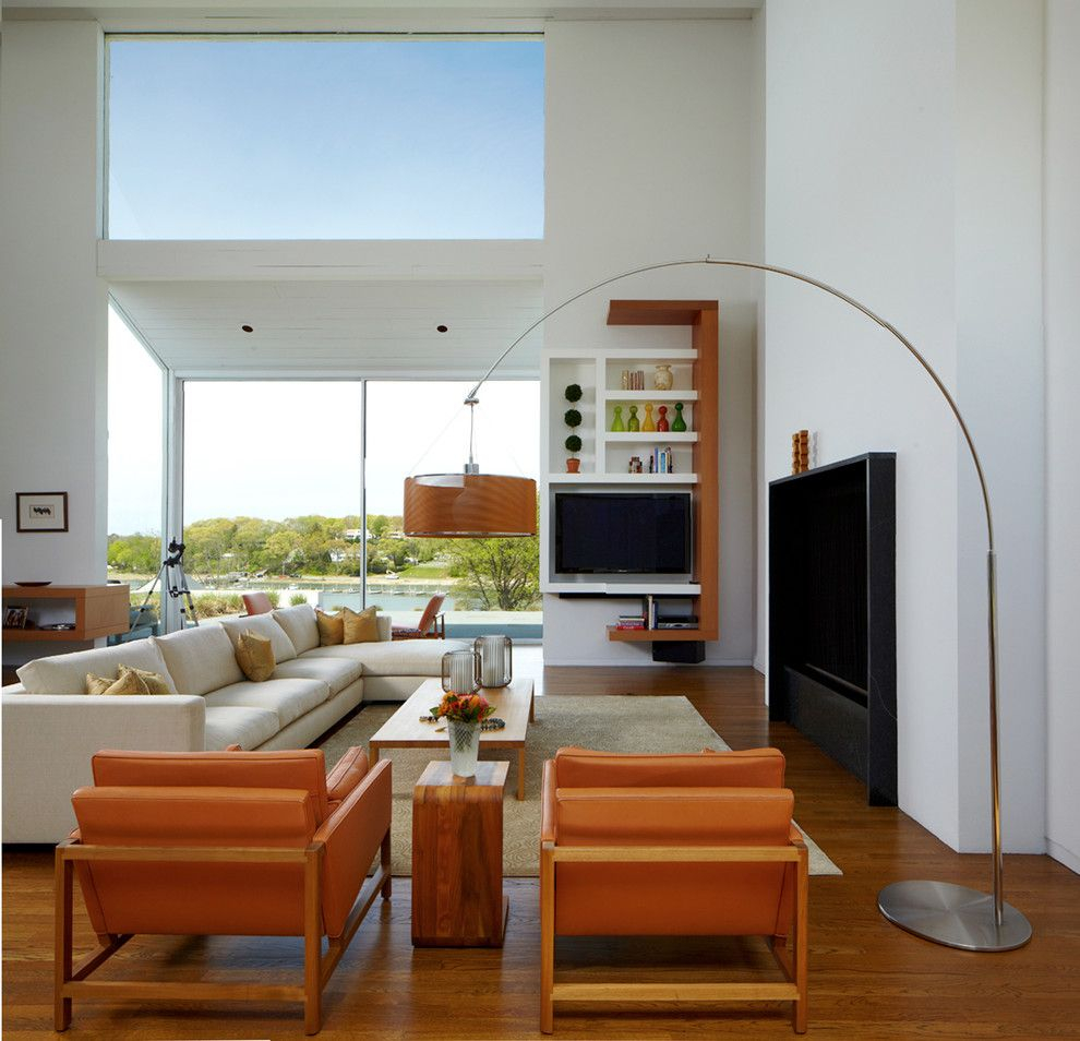 Inspired Arc Floor Lamps In Living Room Modern With New York regarding dimensions 990 X 954