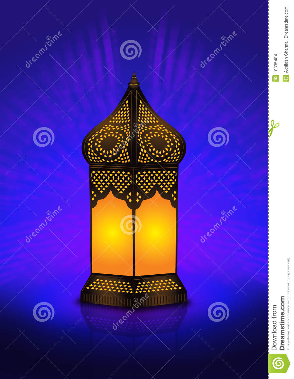 Intricate Arabic Floor Lamp Stock Illustration inside measurements 1009 X 1300