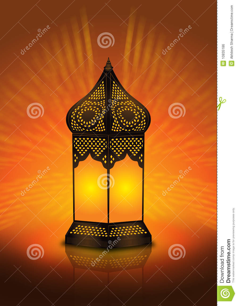 Intricate Arabic Floor Lamp Stock Illustration with regard to dimensions 1009 X 1300
