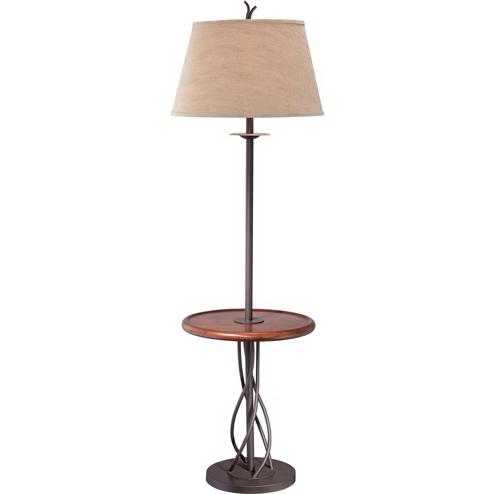 Iron Twist Base Wood Tray Table Floor Lamp N5774 Lamps intended for proportions 1000 X 1000