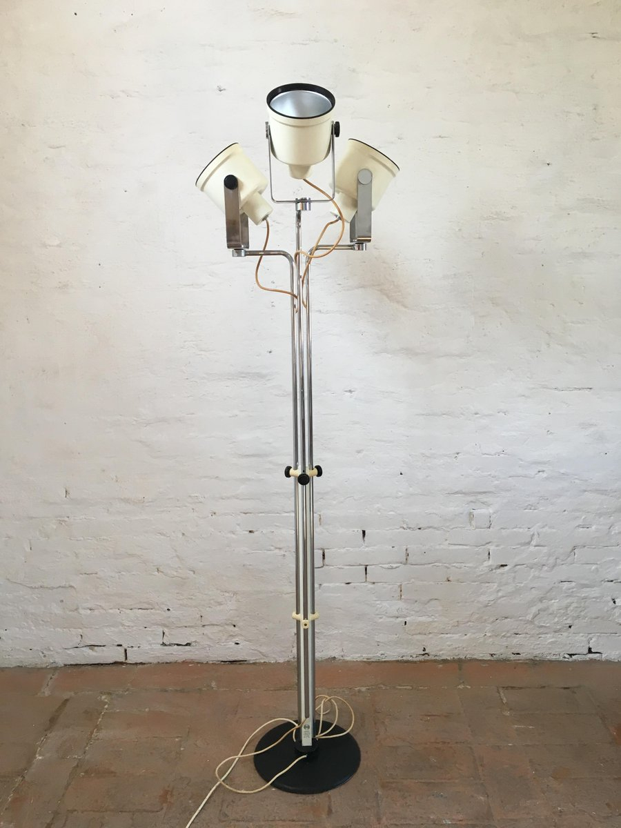 Italian Aluminum And Galvanized Metal Floor Lamp Hoffman For Luci Italia 1970s inside dimensions 900 X 1200