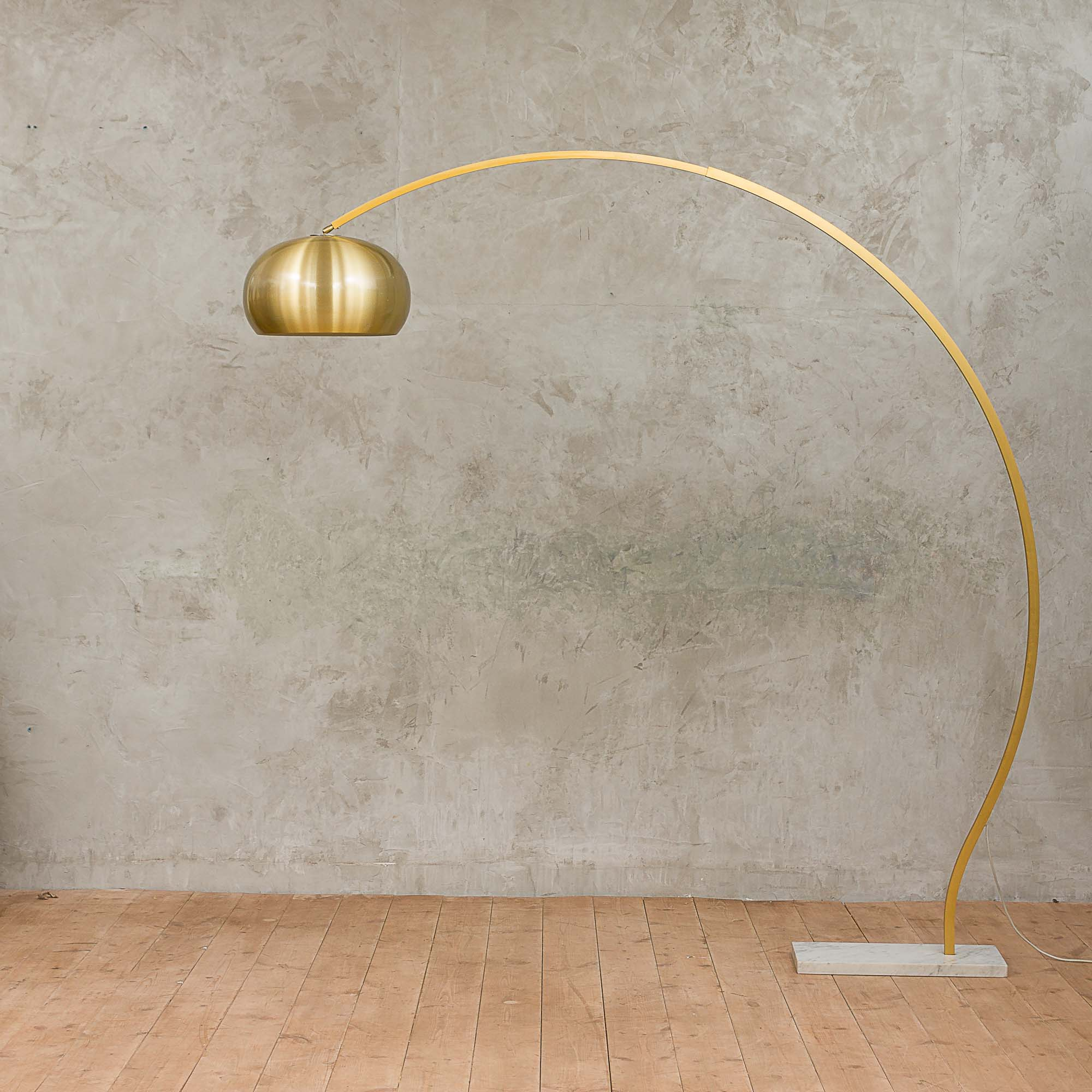 Italian Arc Floor Lamp With White Carrera Marble Base regarding sizing 2000 X 2000