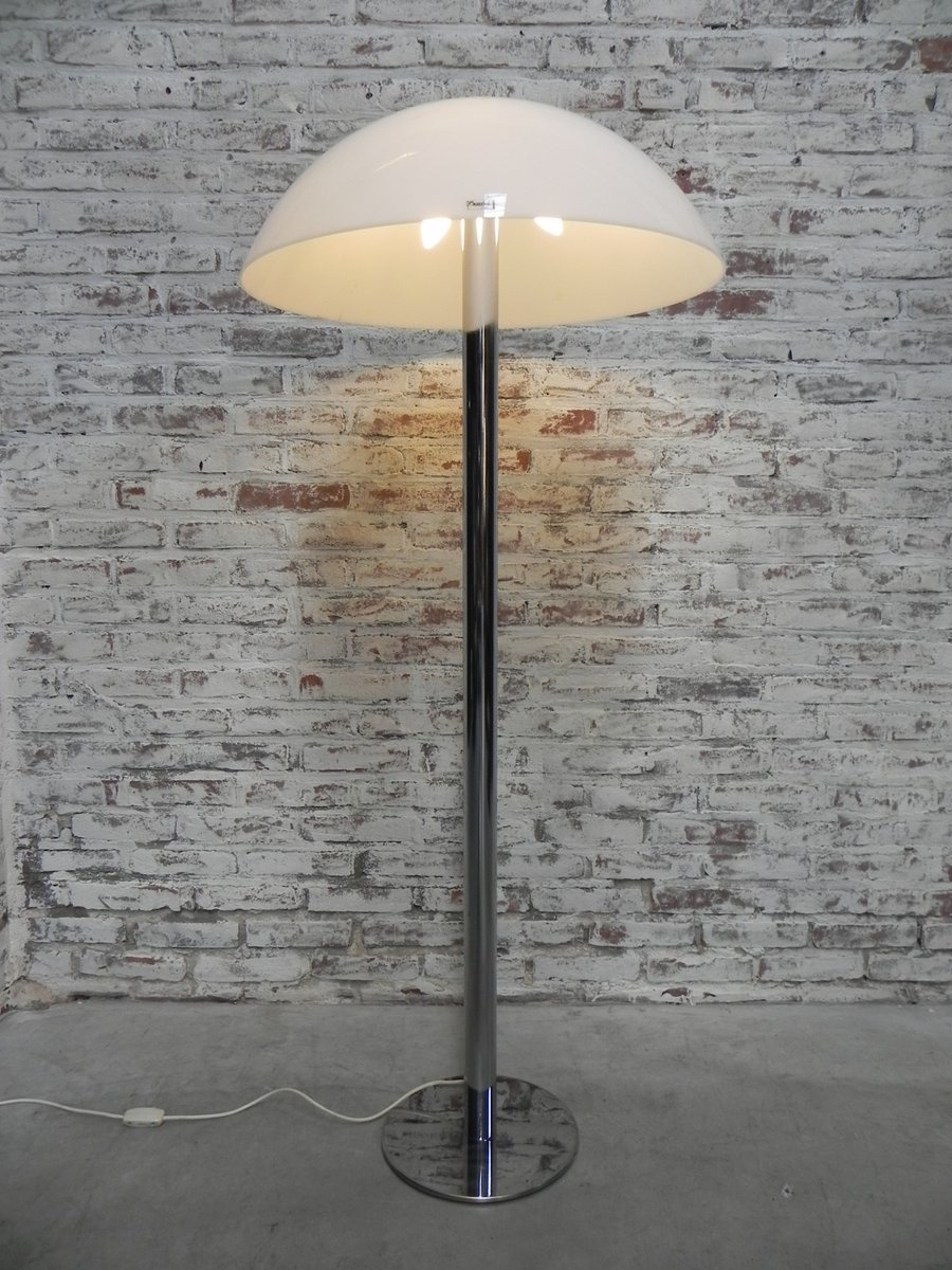 Italian Chrome And Plastic Floor Lamp From Guzzini 1970s with regard to sizing 900 X 1200