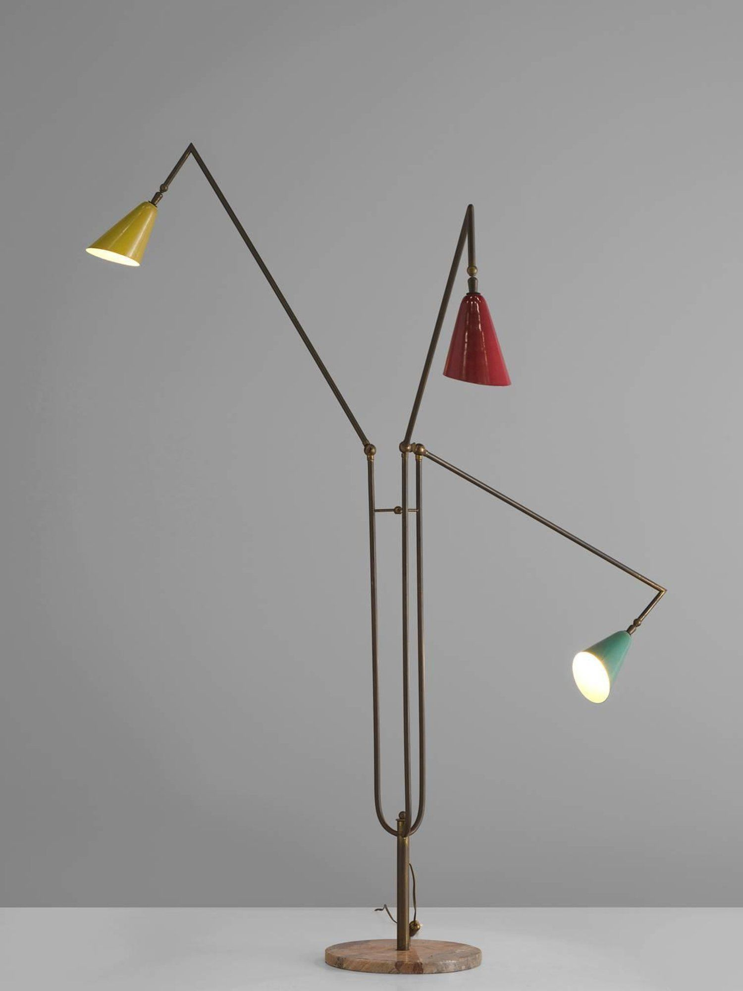 Italian Multicolored Floor Lamp With Brass And Marble regarding dimensions 1500 X 2000