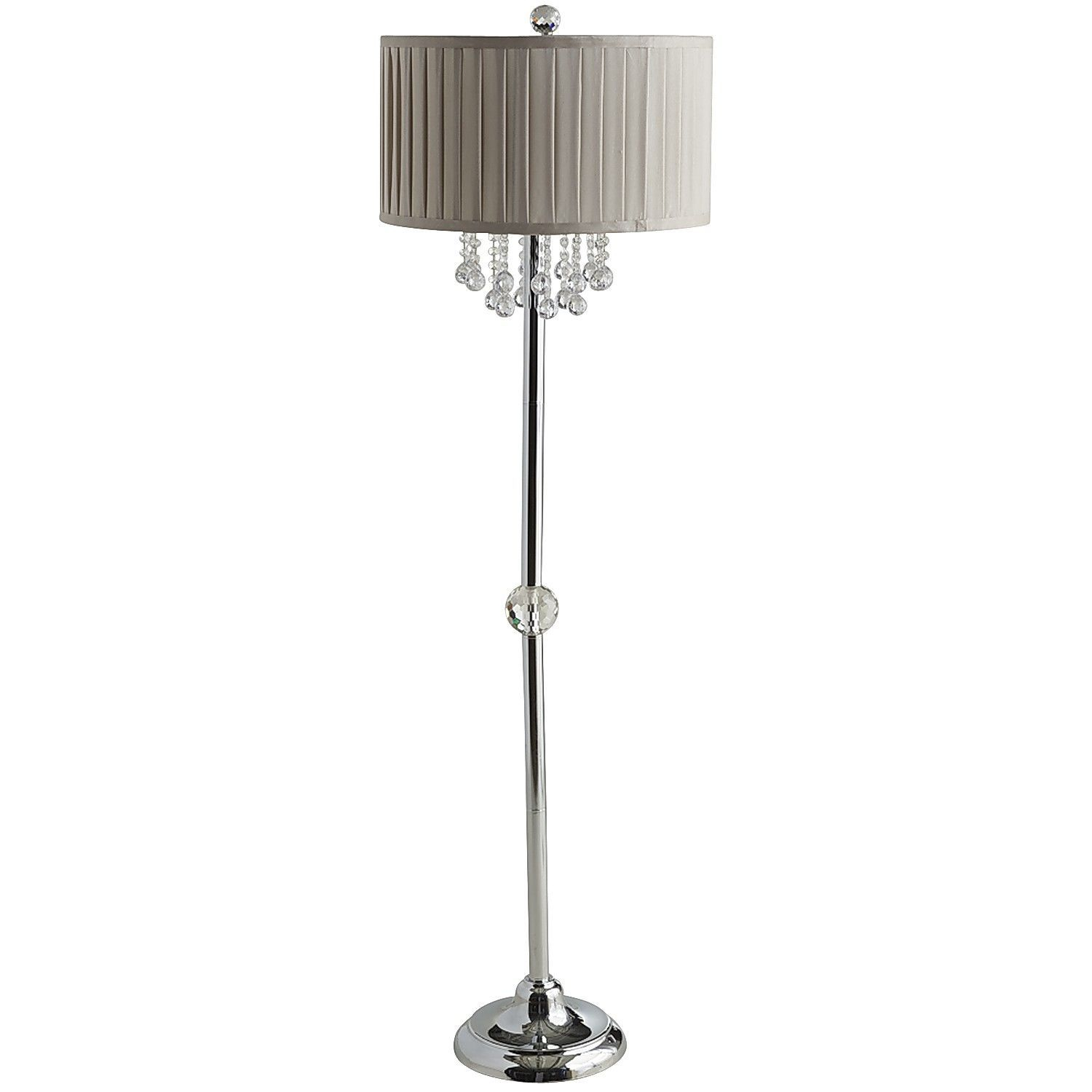 Ivory Elegant Dangles Floor Lamp Silver Floor Lamp White with regard to dimensions 1500 X 1500