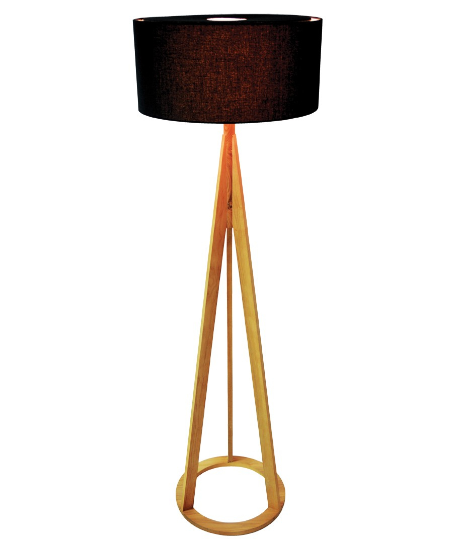 Jacob Floor Lamp In Oakblack pertaining to dimensions 900 X 1080