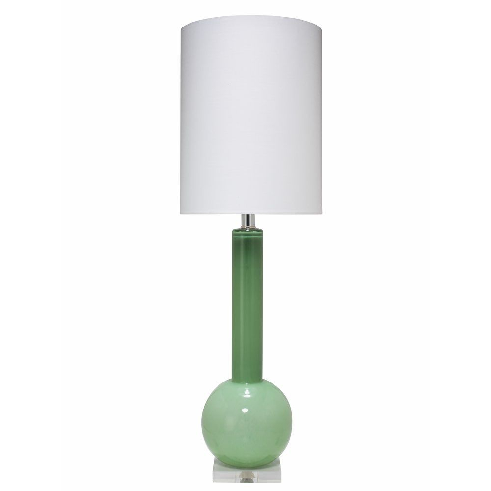 Jamie Young Studio Table Lamp In Leaf Green Glass With Tall regarding proportions 1000 X 1000