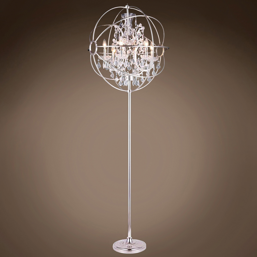 Jm Foucaults Orb Design 6 Light 24 Polished Nickel Floor Lamp within dimensions 1000 X 1000