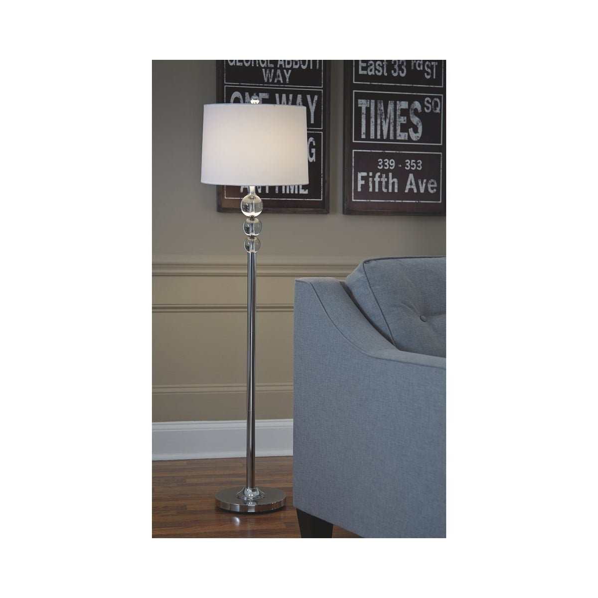 Joaquin Clear And Chrome Finish 56 Inch Floor Lamp pertaining to sizing 1200 X 1200