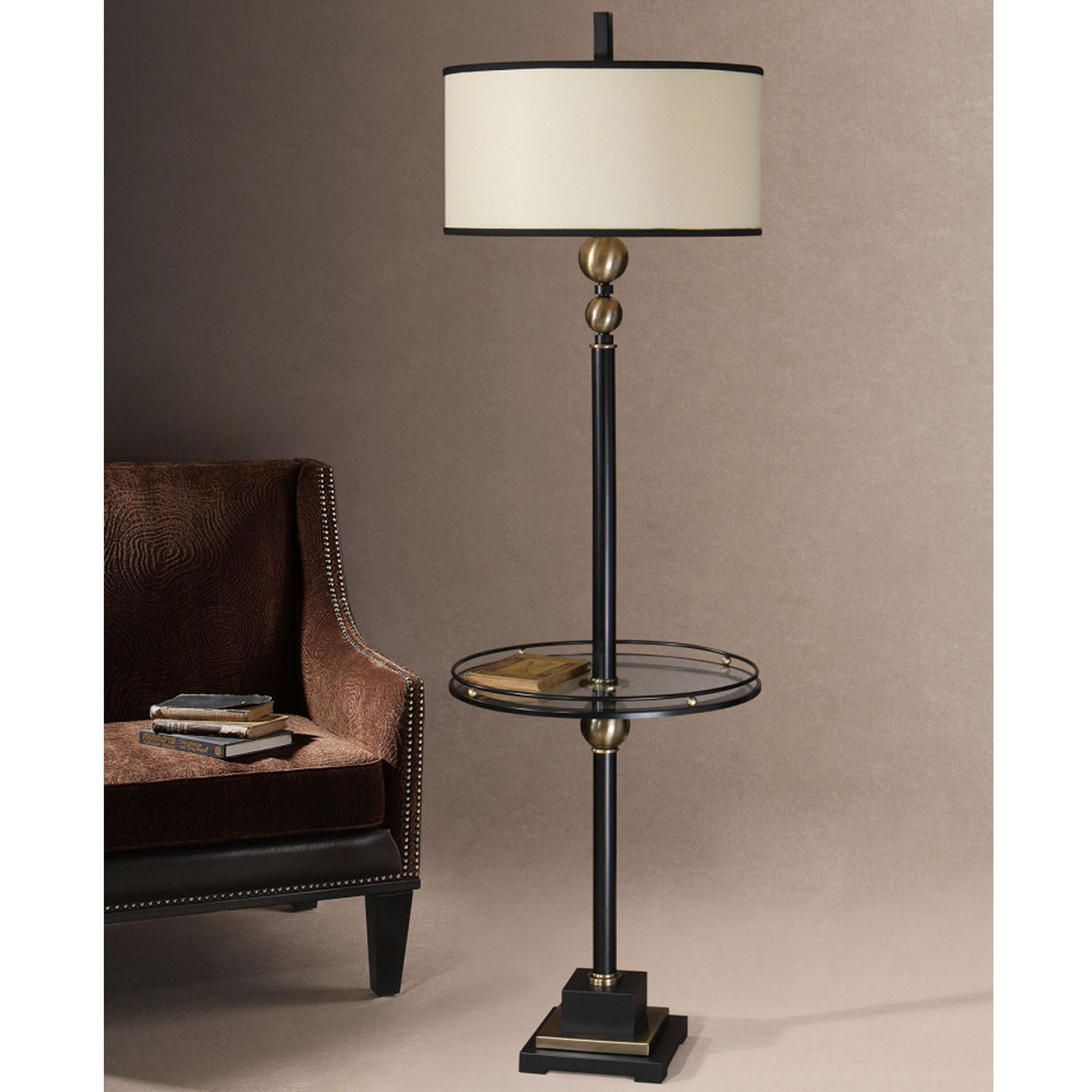 Joaquin Floor Lamp With Attached Glass Table Let There Be within sizing 2000 X 2000