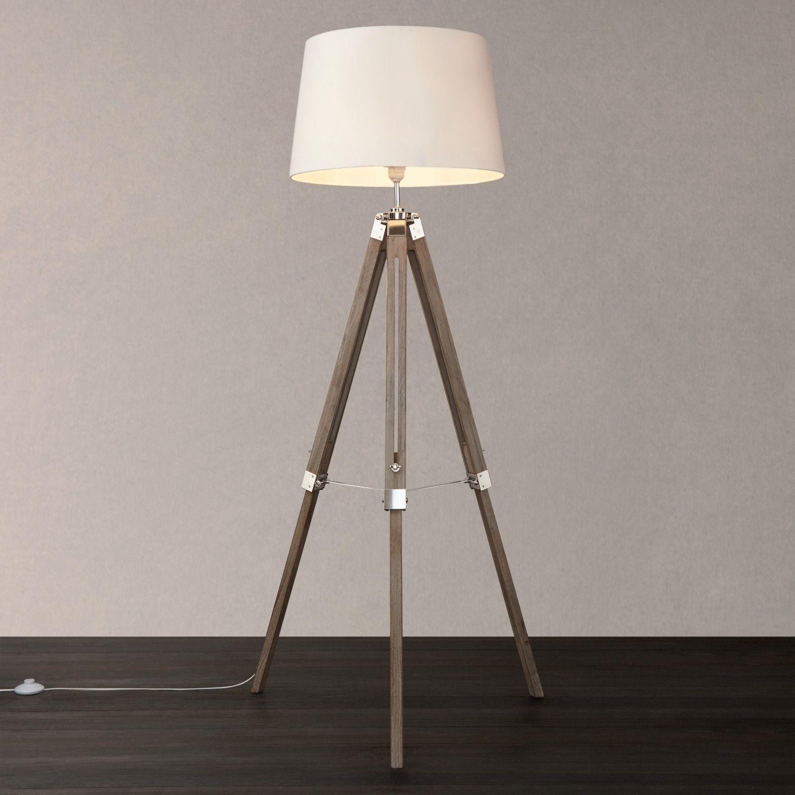 John Lewis Partners Jacques Tripod Floor Lamp Grey for size 1600 X 1600