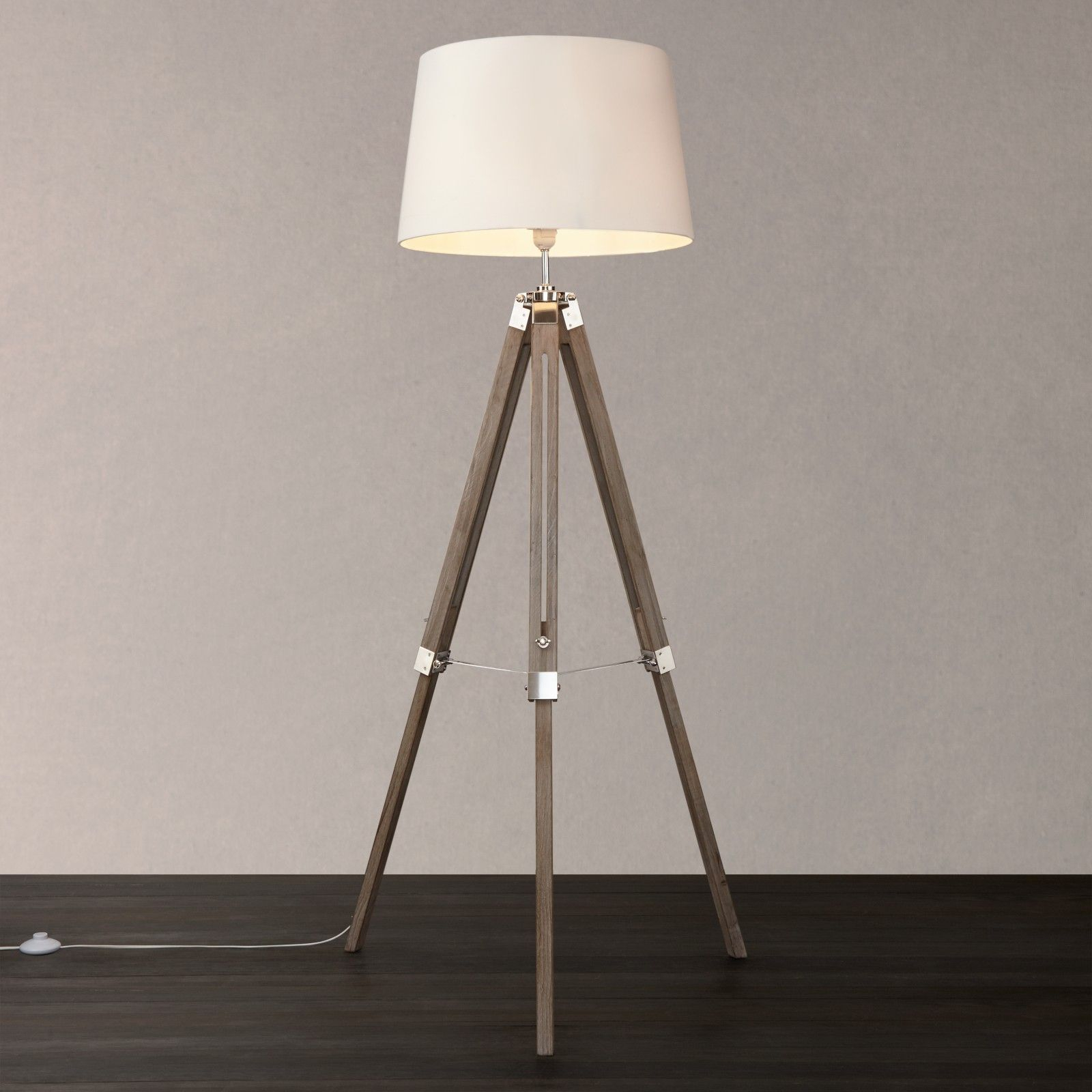 John Lewis Partners Jacques Tripod Floor Lamp Grey regarding proportions 1600 X 1600