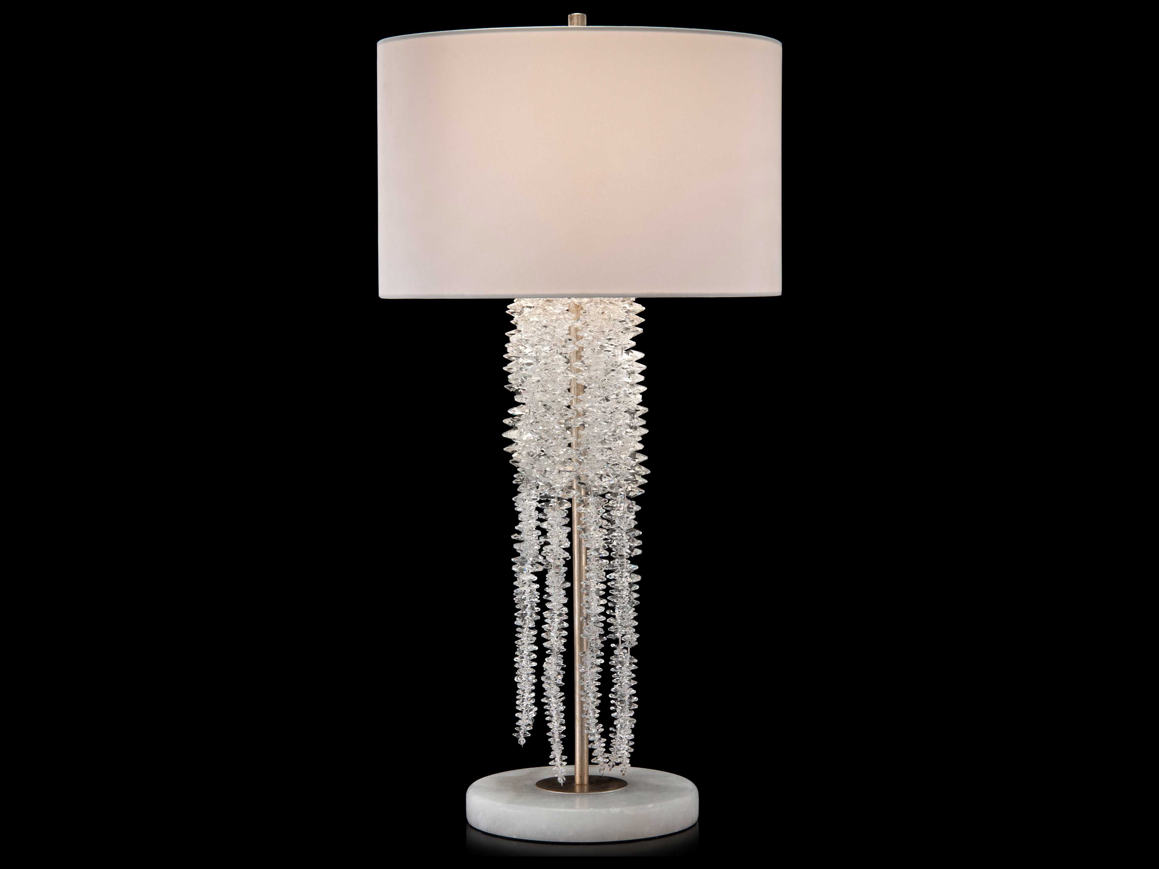John Richard Cascading Crystal Waterfall White Alabaster And Antique Silver 17 Wide Buffettable Lamp in dimensions 3761 X 2821