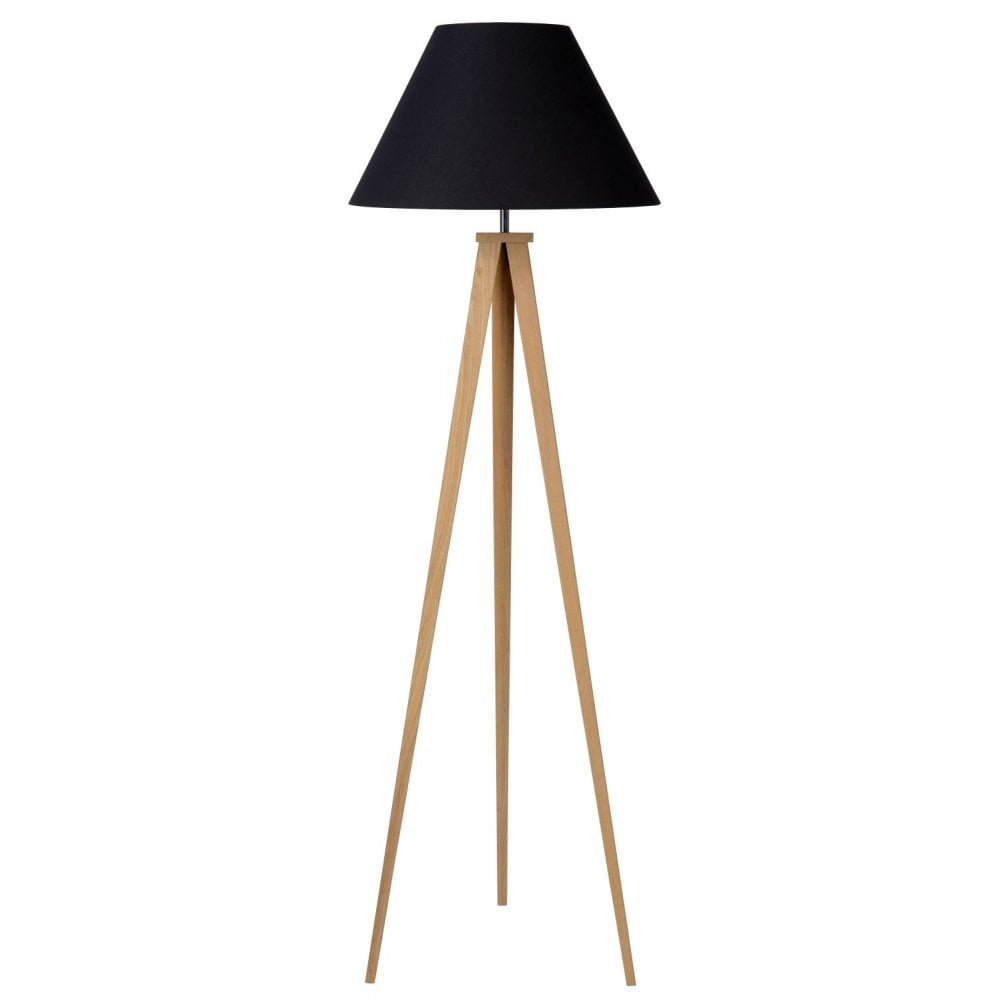 Jolli Cottage Round Wood Black And Light Wood Floor Lamp within proportions 1000 X 1000