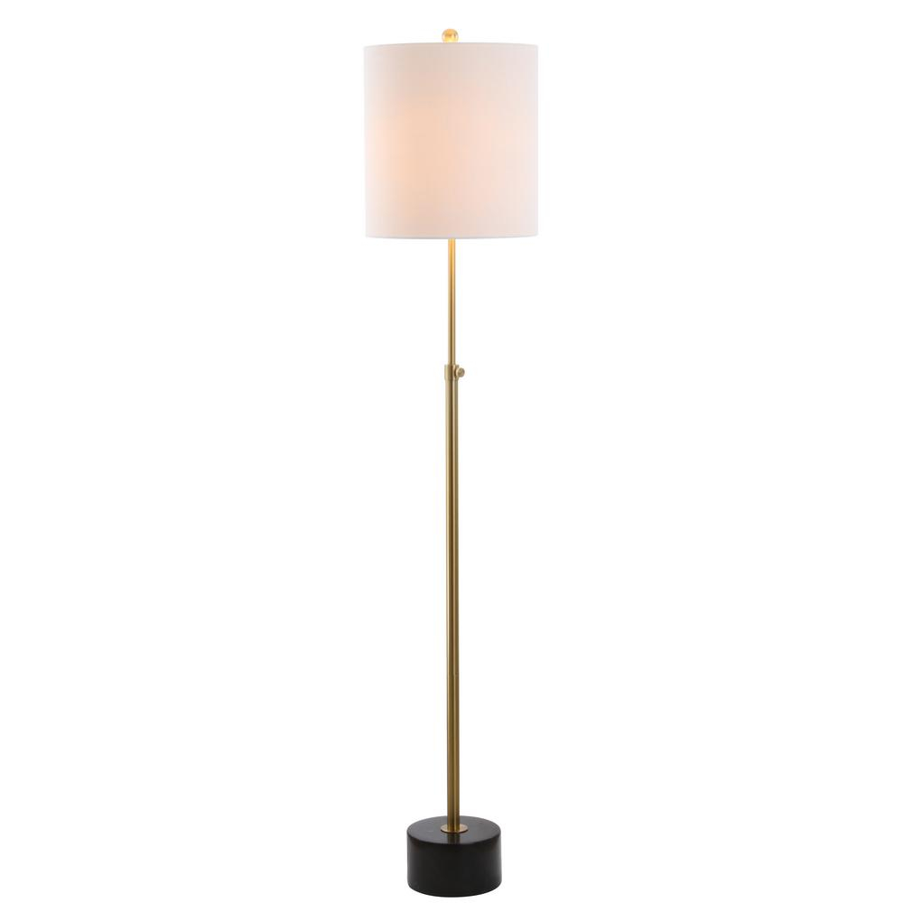 Jonathan Y Cros 66 In Brassblack Marble Metal Adjustable Height Floor Lamp throughout size 1000 X 1000