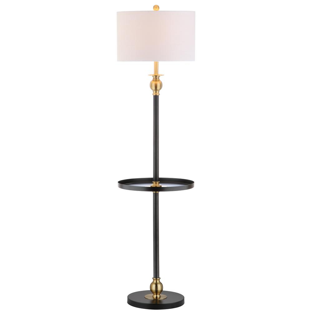 Jonathan Y Evans 61 In H Blackbrass Metal End Table Floor Lamp in measurements 1000 X 1000