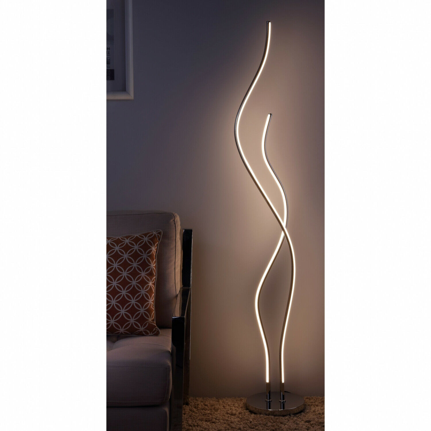 Jonathan Y Jyl7008a Cairo Led Integrated Floor Lamp 6375 Chrome in proportions 1500 X 1500