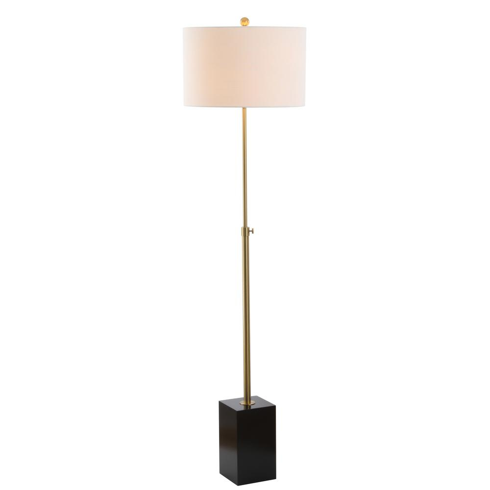 Jonathan Y Lafayette 65 In Brassblack Adjustable Height Floor Lamp pertaining to proportions 1000 X 1000